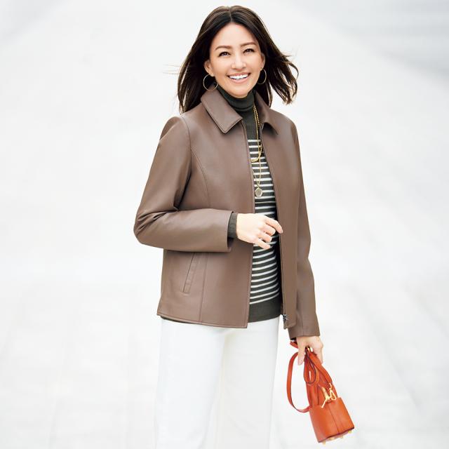 イタリアンラムレザー ライダース風 ブルゾン ジャケット ブルゾン