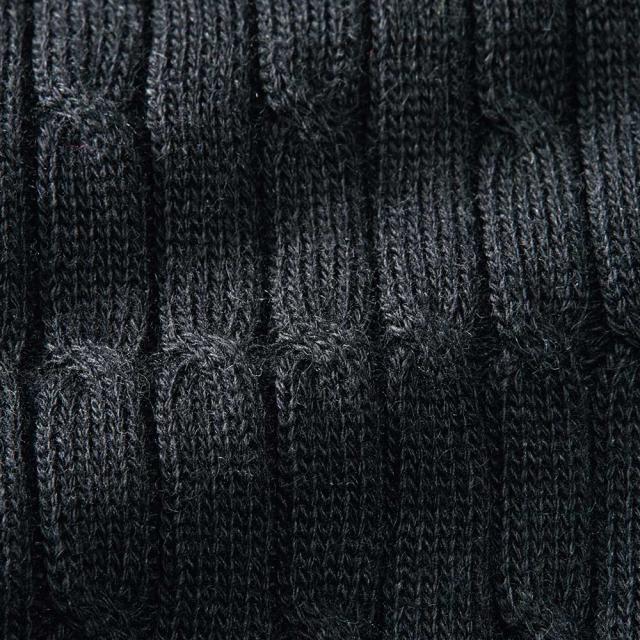 コットンカシミヤ ミニケーブル ポロニット ニット セーター ニット