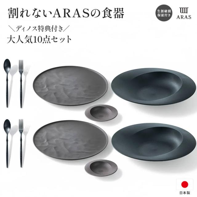 ARAS ディノス大人気10点セット 特典付き 食器 平皿 長皿 ワンプレート KR0902