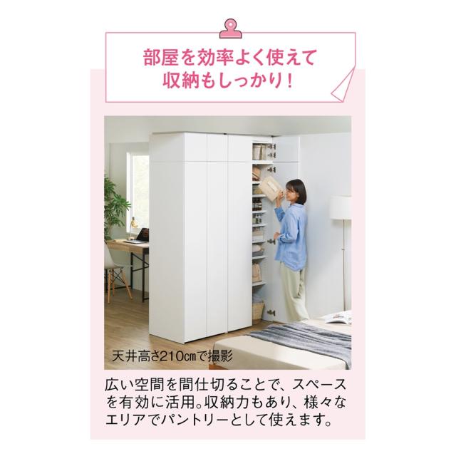 間仕切りキッチンパントリー パントリー 幅75奥行45高さ180cm リビング収納 パーテーション 間仕切り 629718_4