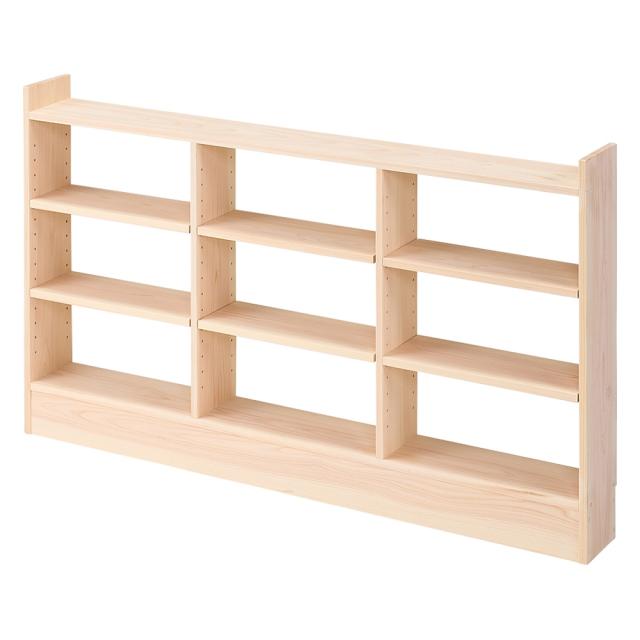 薄型奥行15cm国産東濃檜の天然木頑丈ラック 幅120cm高さ70cm キッチン収納 キッチンカウンター下収納 642406