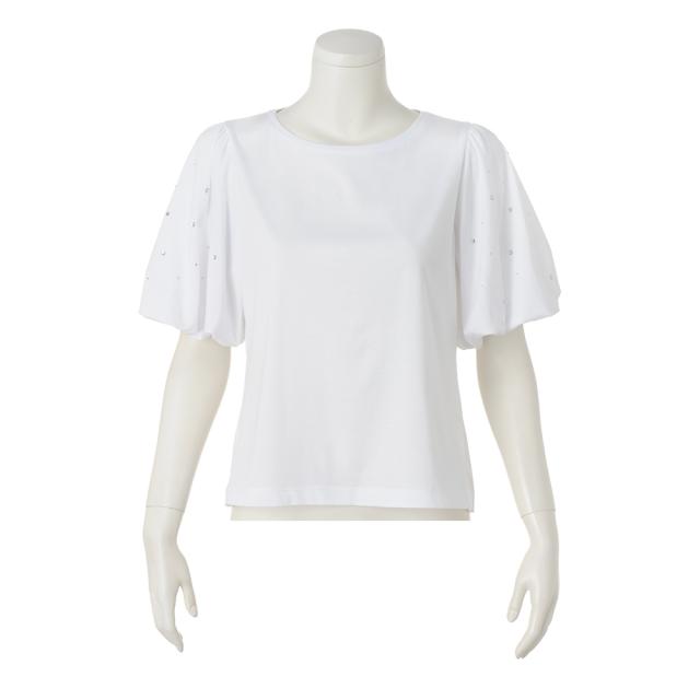 UVカット 接触冷感 ラインストーン使い バルーン袖 Tシャツ 機能性ウェア 雑貨 インナー 189801_5