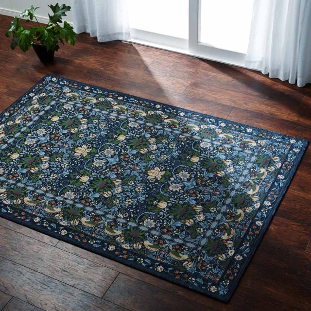 ≪約200×200cm≫ ベルギー製モリスデザインスタジオ ゴブラン織ラグ〈いちご泥棒〉 カーペット ラグ マット 絨毯 602352_3