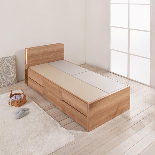 ≪セミダブル≫ 日本製の引き出しチェストベッド 引き出し収納タイプ