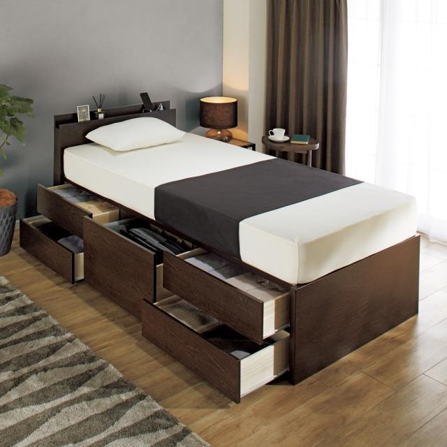 ≪セミダブル≫ 日本製の引き出しチェストベッド 引き出し収納タイプ