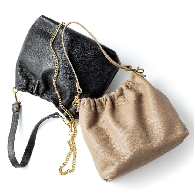 M Rose/エンメローズ レザー 2WAY チェーンバッグ （イタリア製） バッグ レザーバッグ 革バッグ 131005