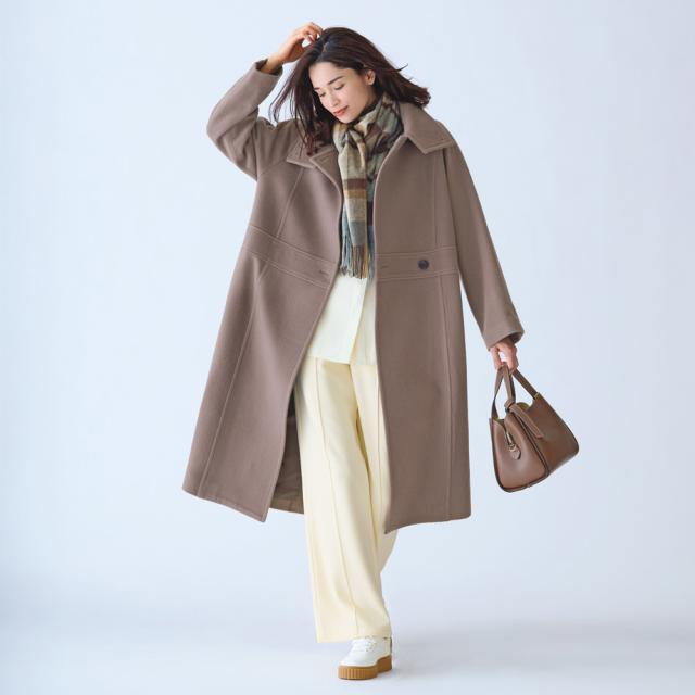 スタンドカラー ウールビーバー コート コート スタンドカラーコート 134001