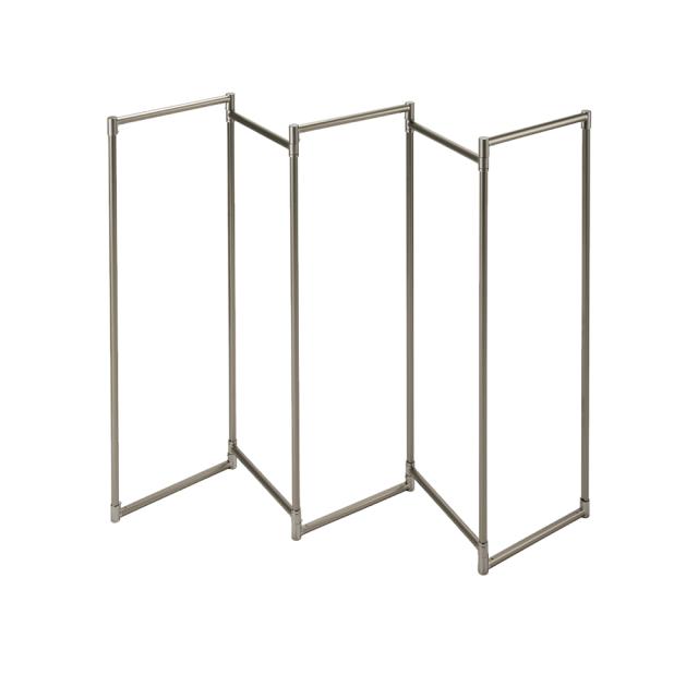 出しっぱなしでも美しい 新スタイリッシュアルミ物干し 5連 洗濯用品 物干し 室内 屋外 洗濯物干し台 611613