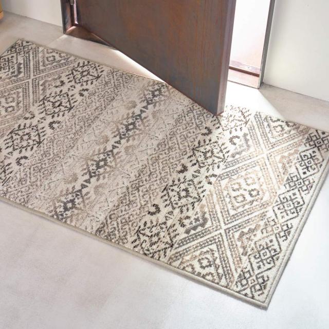 ≪約70×120cm≫ 無染色ウールマット エルデネ カーペット ラグ マット 玄関マット 600809