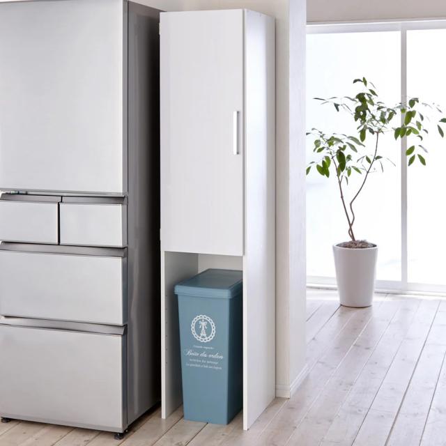 ［幅40奥行47.5cm］ 下段オープンすき間収納庫 日本製 【ゴミ箱上活用】 キッチン収納 キッチンストッカー 隙間収納 630204