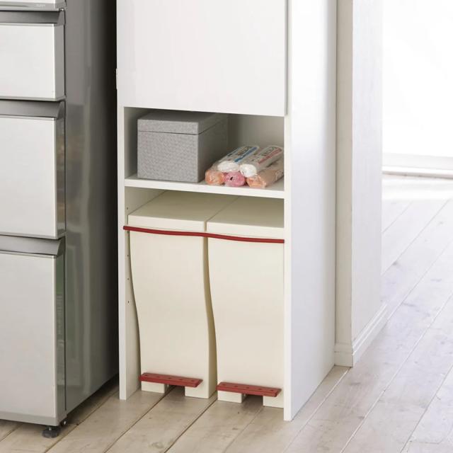 ［幅40奥行47.5cm］ 下段オープンすき間収納庫 日本製 【ゴミ箱上活用】 キッチン収納 キッチンストッカー 隙間収納 630204