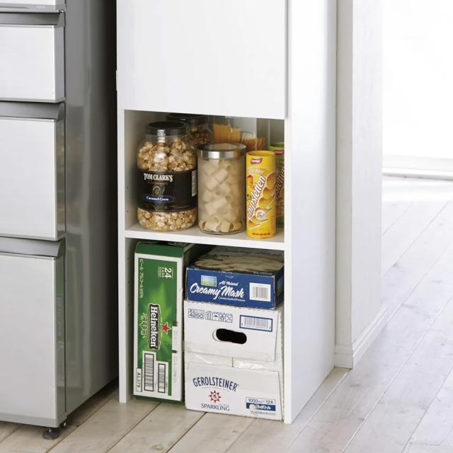 ［幅40奥行47.5cm］ 下段オープンすき間収納庫 日本製 【ゴミ箱上活用】 キッチン収納 キッチンストッカー 隙間収納 630204