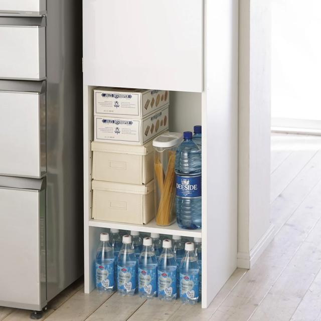 ［幅40奥行47.5cm］ 下段オープンすき間収納庫 日本製 【ゴミ箱上活用】 キッチン収納 キッチンストッカー 隙間収納 630204