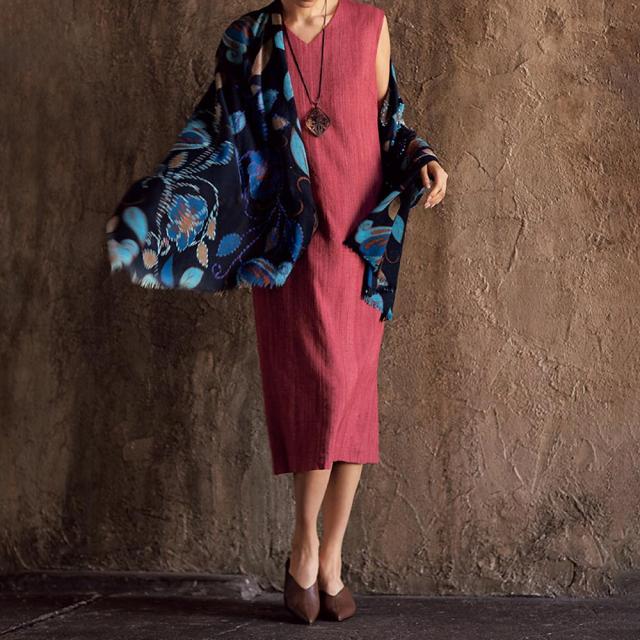 インド シルクシャンタン ワンピース ファッション ワンピース PC5431