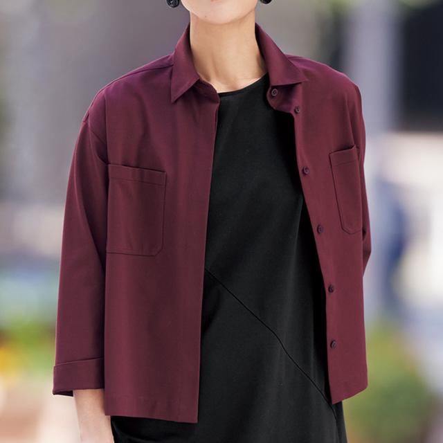 「カネマサ」 アクアツイスト タイプライター シャツジャケット ファッション シャツ ブラウス PC5452