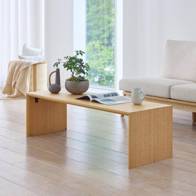 木製ダイニングテーブル/リビングテーブル 幅150cm奥行80cm アカシア材