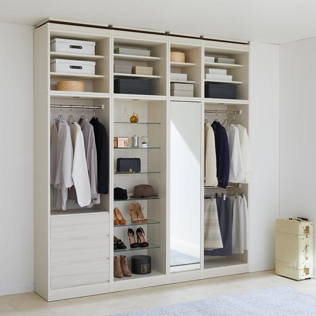 衣類収納 ワードローブ クローゼット Vises/ヴィセス オープンワードローブ 幅60cm ハンガー2段 H75820の通販は