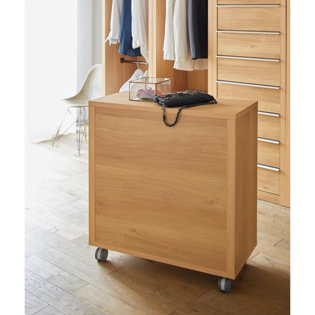 クローゼットチェスト 衣類収納 幅75cm ブラウン 木製 桐材 隠しキャスター付 日本製 EVE イブ 完成品 開梱設置〔代引不可〕 クローゼットチェスト 衣類収納 幅75cm ブラウン 木製 桐材 隠し