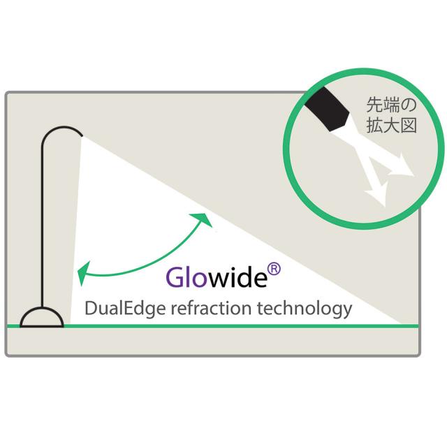 LEDデスクライト Glowide（グローワイド）【充電式アルミ】 照明器具 ライト 時計 テーブルランプ 661201_4