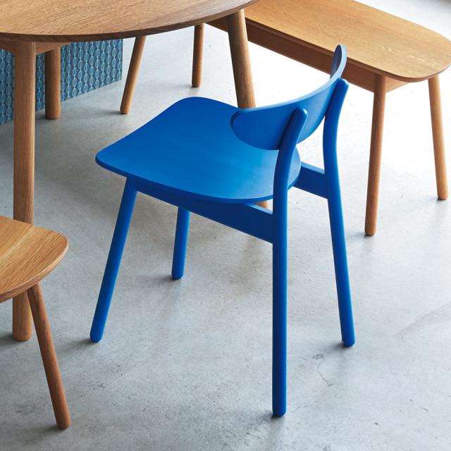 椅子 チェア ダイニングチェア cobrina/コブリナ オーク天然木 ダイニングチェア 板座カラー H70708の通販は