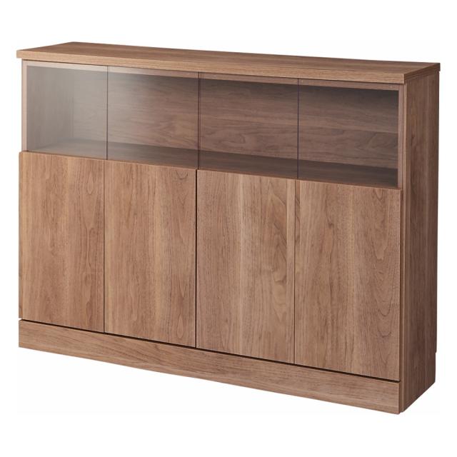 キッチン収納 食器棚 キッチンカウンター下収納 鏡面 日本製 【完成品  