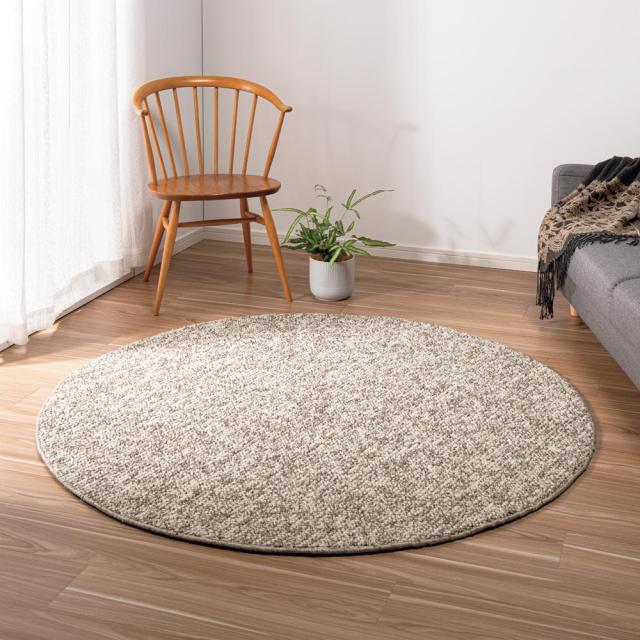 カーペット ラグ マット 円形ラグ ≪径約150cm≫ベルギー製手織り風 ぽこぽこタフト織ラグ  円形 884408の通販は