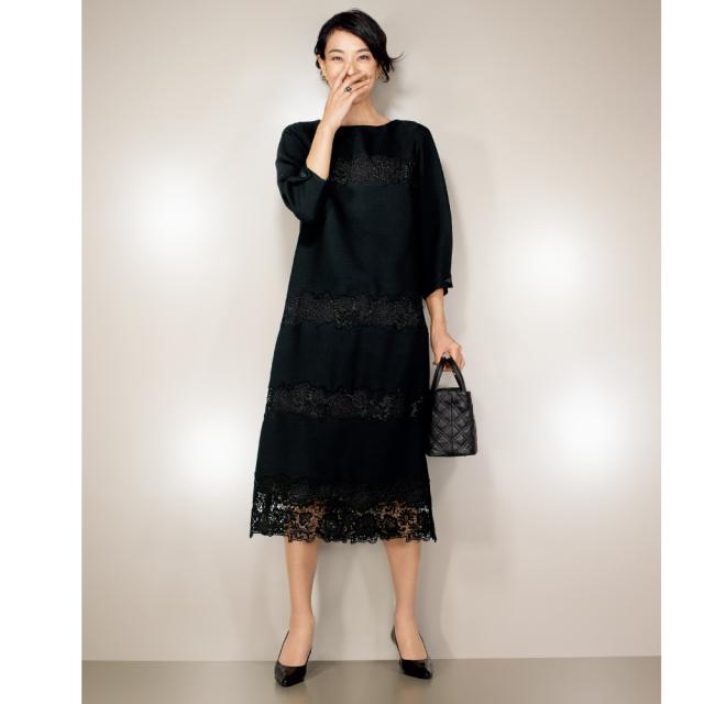 ワンピース チュニック マキシワンピース ロングワンピース ケミカルレース使い サックワンピース 314401の通販は