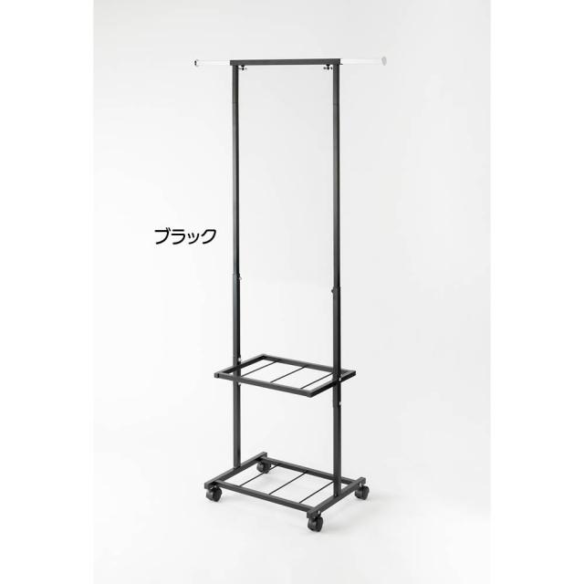 ちょい干しできるランドリーワゴン（バスケット2個付き） 洗濯用品 物干し 洗濯物干し台 612203_8