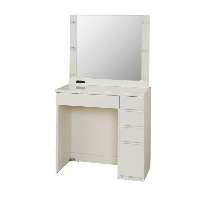 NEWモデル‐LEDライト付きドレッサーシリーズ ドレッサー 幅78.5cm 小物