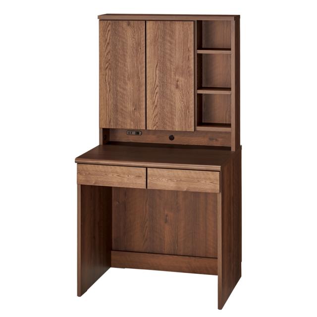 ドレッサー兼用デスク 幅75.5cm奥行56cm 机 オフィス 事務 書斎机 628525_2