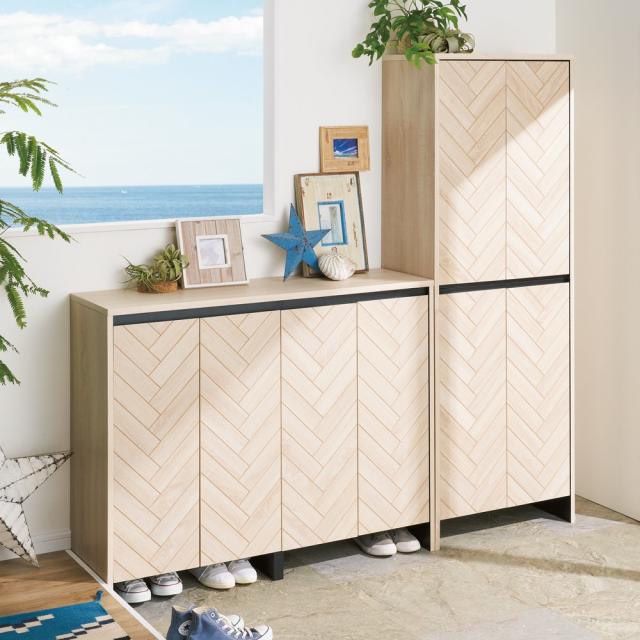 家具 収納 玄関収納 屋外収納 シューズボックス 下駄箱 ヘリンボーン柄シューズボックス ロー 幅116 5cm の通販はau Pay マーケット ディノス Au Pay マーケット店
