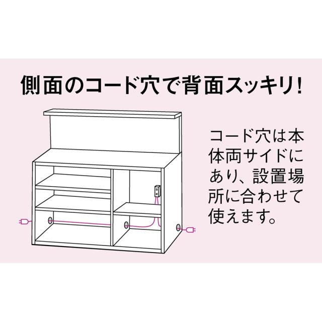 手元が隠せる間仕切りカウンター 幅120cm キッチン収納 キッチンカウンター 629509_9