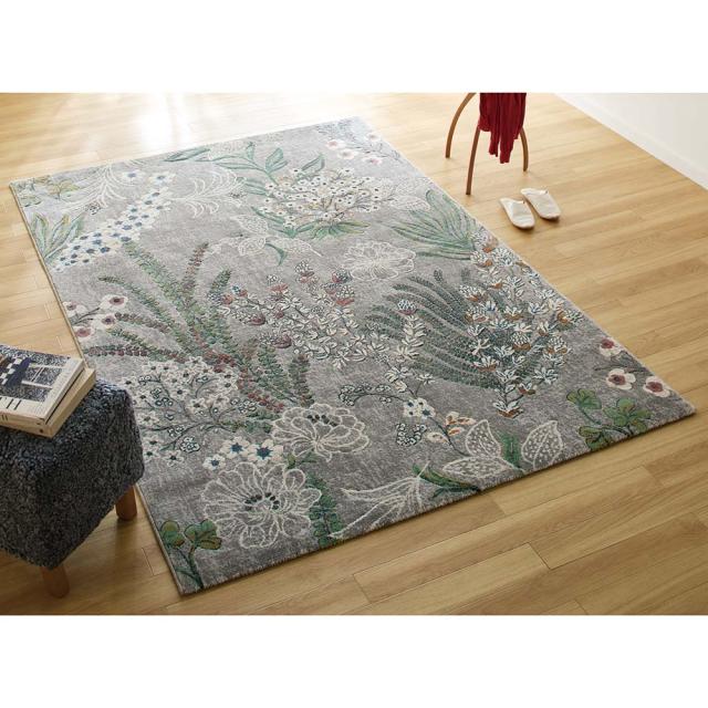 日本製 ラグマット/絨毯 〔江戸間12畳 グレー〕 ホットカーペット・ロボット掃除機対応 『コール』 プレーベル 日本製 ラグマット⁄絨毯 〔江戸間12畳 グレー〕 ホットカーペット