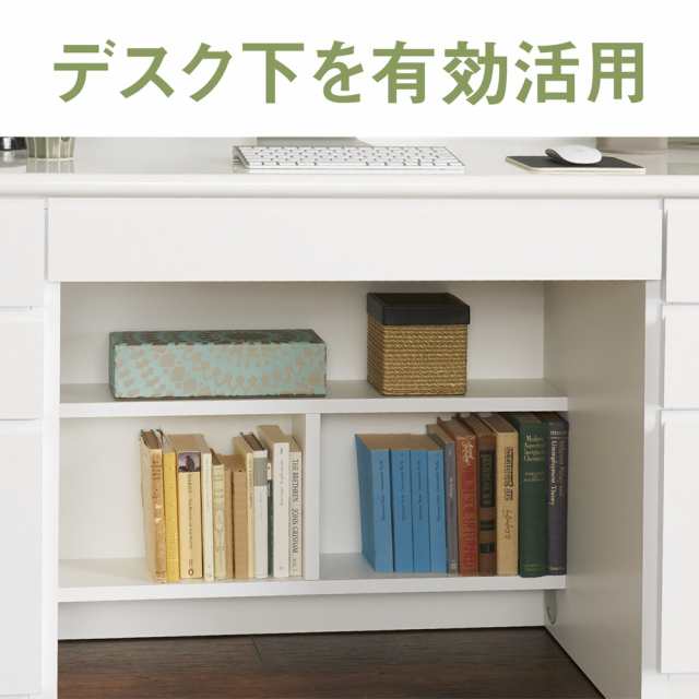 机 オフィス 事務 書斎机 書斎壁面収納シリーズ デスク 左引き出し 888309