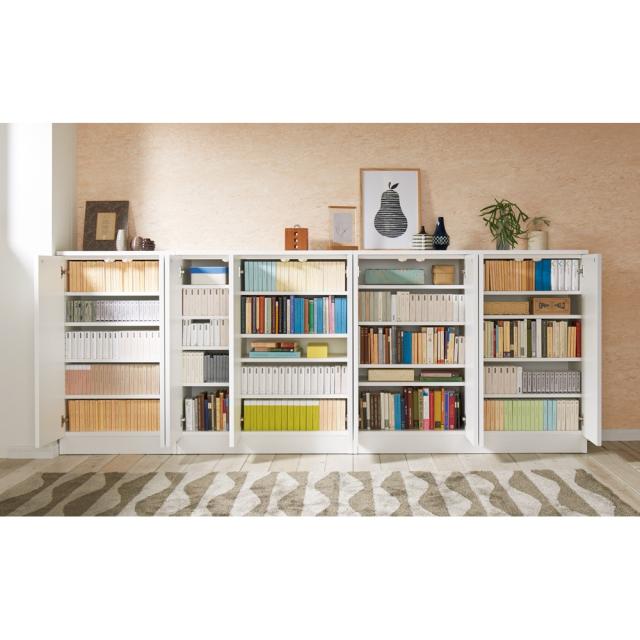 【完成品】リビングブックキャビネット 幅87奥行25高さ80cm 本棚 ラック シェルフ ブックシェルフ 書棚 628143_2