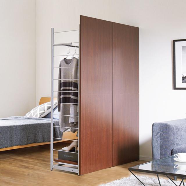 収納棚 ラック ストッカー 5段の扉付き収納 一人暮らしの部屋や狭い  