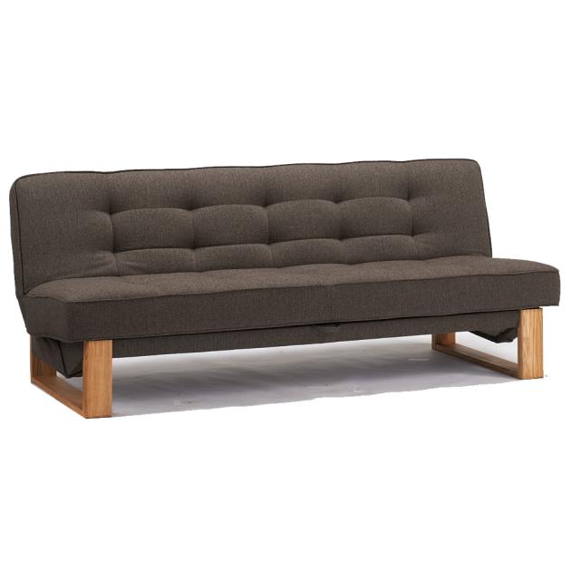 ソファ ファブリックソファ ツイード調ソファベッド 幅188cm ［国産］ H51902の通販は