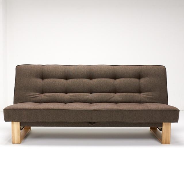 ソファ ファブリックソファ ツイード調ソファベッド ハイバック ［国産］ H51903の通販は