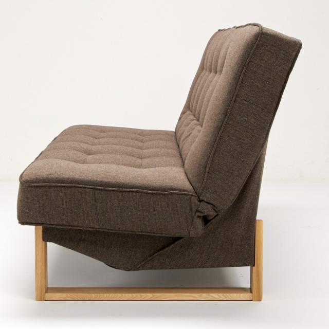 ソファ ファブリックソファ ツイード調ソファベッド ハイバック ［国産］ H51903の通販は