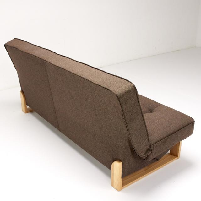 ソファ ファブリックソファ ツイード調ソファベッド ハイバック ［国産］ H51903の通販は