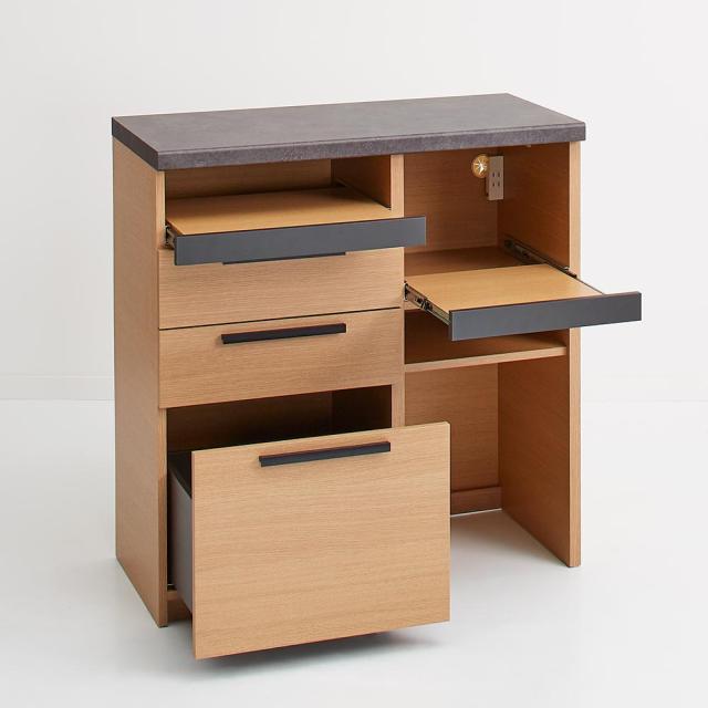 Boulder/ボルダー 石目調天板キッチンシリーズ カウンター 幅90cm 奥行45cm キッチン収納 キッチンカウンター H76647