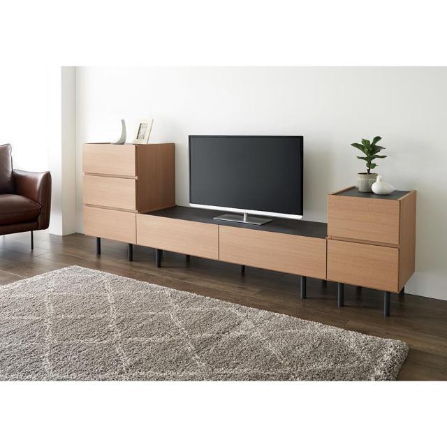 石目調天板テレビ台 幅150高さ40cm 【Boulder/ボルダーシリーズ】 テレビ台 テレビボード ローボード H83914