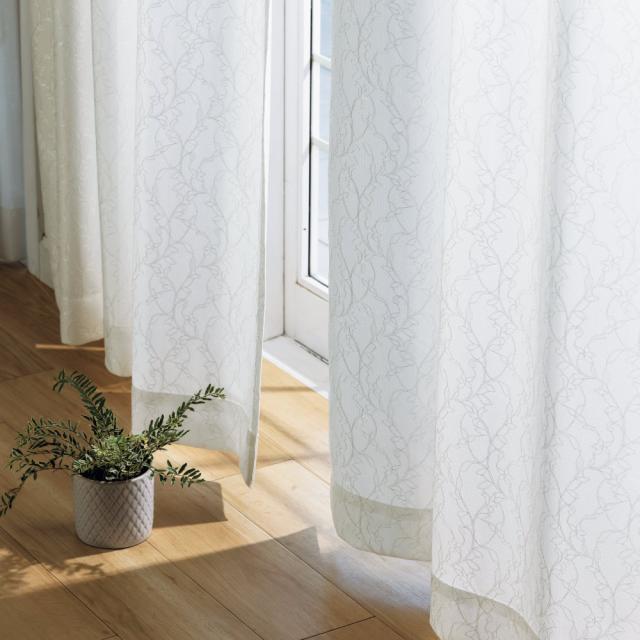 カーテン 断熱カーテン 遮熱カーテン 2枚組 ≪幅100cm×丈183cm≫花柄遮熱・遮像・UVカットレースカーテン 885053の通販は 6,283円