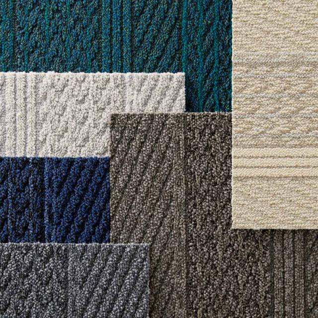 カーペット ラグ タイルカーペット タイルマット ジョイントマット ≪お得な同色64枚組≫ ニット柄タイルマット/タイルカーペット H73108の通販は