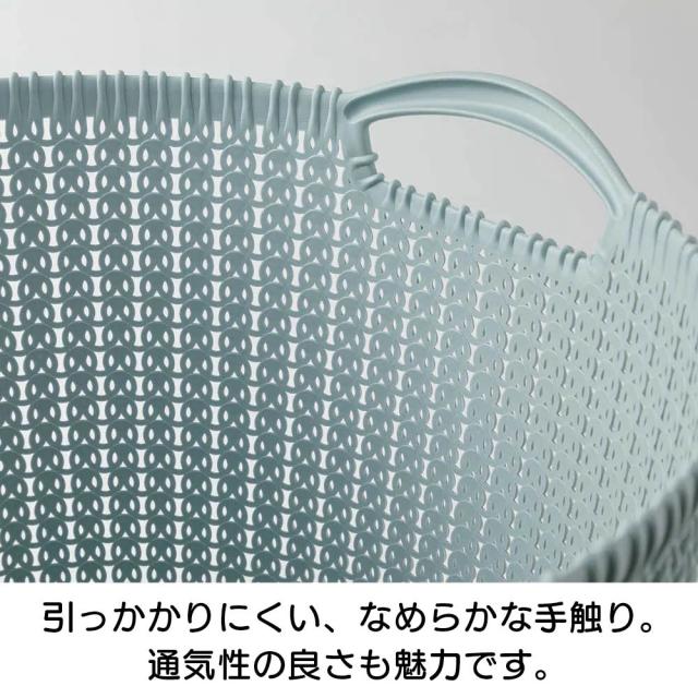 CURVER/カーバー ニット調ランドリーワゴン＋バスケットセット（ラウンド用ワゴン3段＋ラウンドタイプ×3個） ランドリー 622005_9