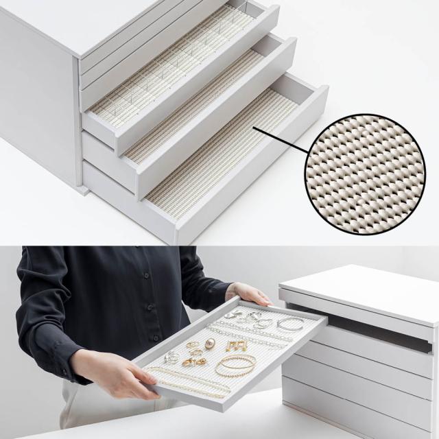 引き出すときに中身がずれない スマートジュエリーボックス 小物収納 アクセサリー収納ケース ジュエリーボックス 622408_2