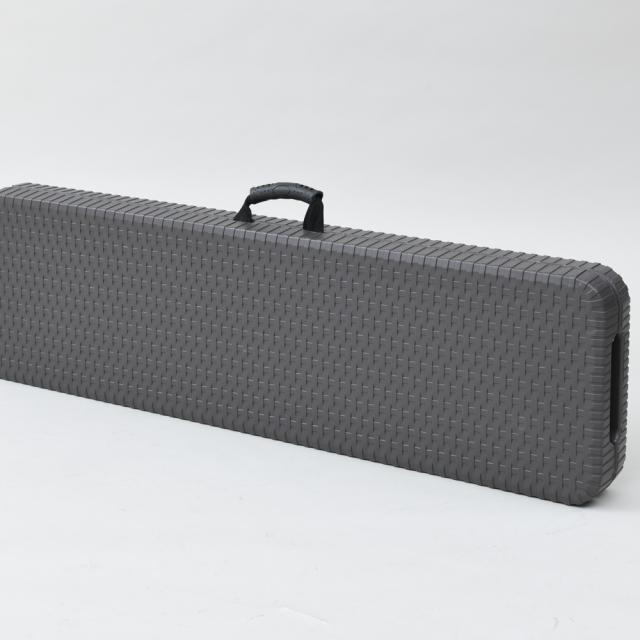 ガーデンファニチャー 折りたたみ作業台シリーズ ラタン調4点セット（テーブル＋チェア2脚＋ベンチ） G80716の通販は