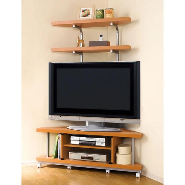 コーナーテレビ台（上棚なし） 幅120cm ガラス扉タイプ キャスター付き テレビ台 テレビボード コーナーテレビ台 628556_5