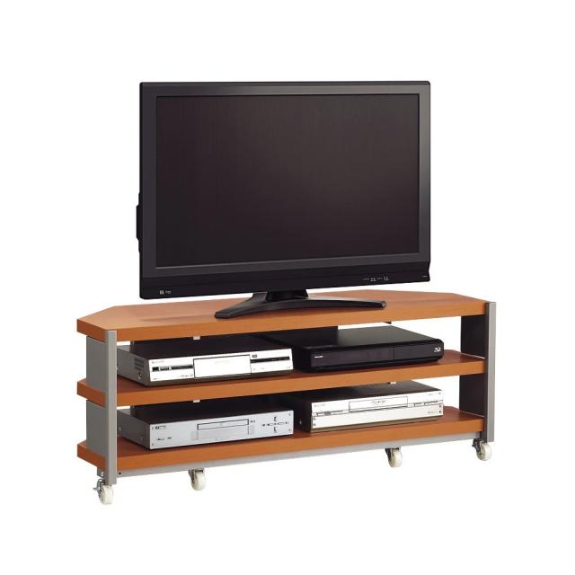 コーナーテレビ台（上棚なし） 幅120cm オープンタイプ キャスター付き テレビ台 テレビボード コーナーテレビ台 628558_6