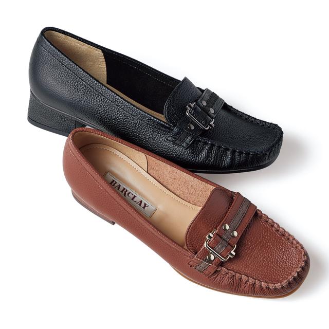 スニーカー コンフォートシューズ コンフォートパンプス シューズ BARCLAY/バークレー レザー モカシンパンプス 298007の通販は